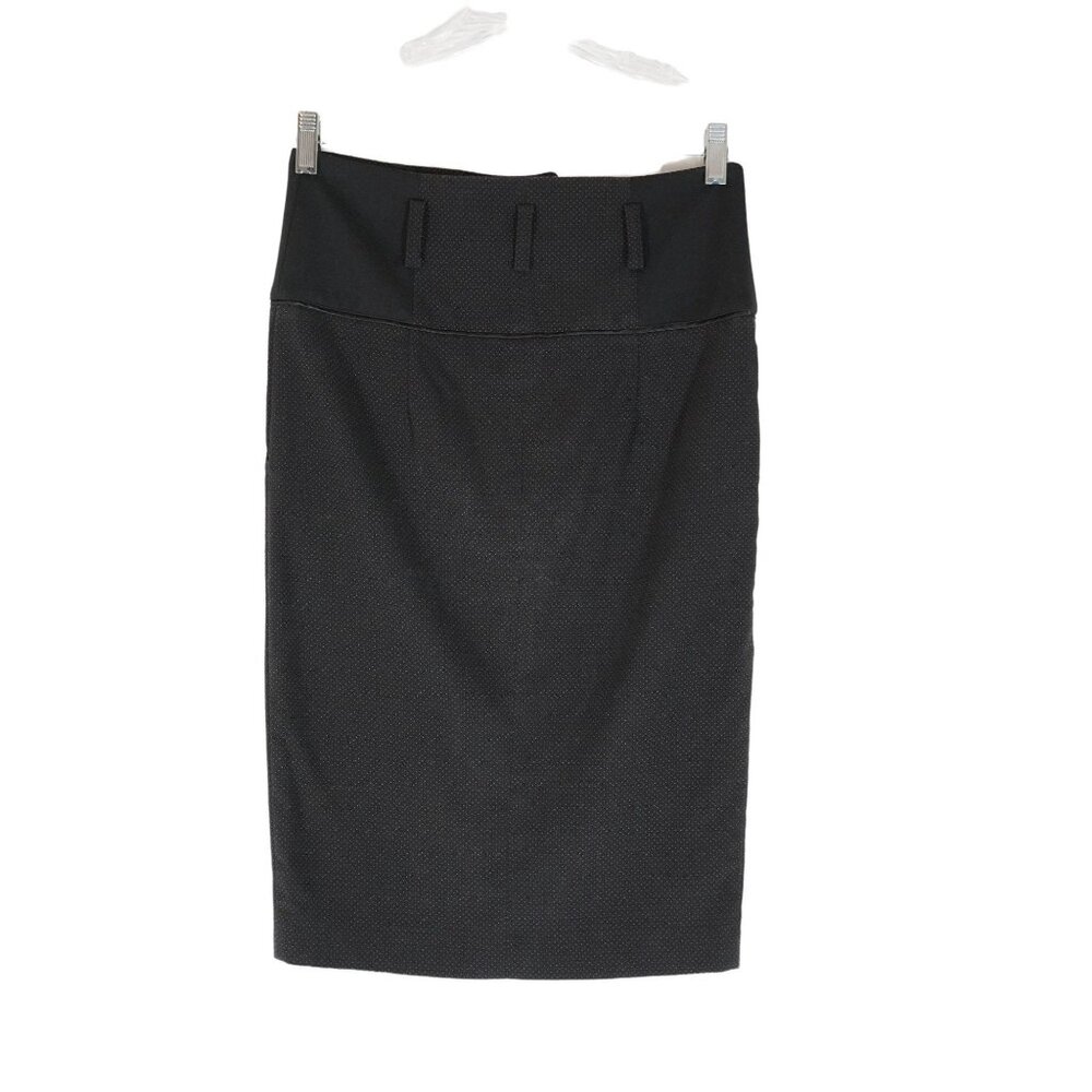 Y2K Rampage Skirt Size 7 Black White Polka Dots High Waisted Form Fitting Pencil - Picture 6 of 8
